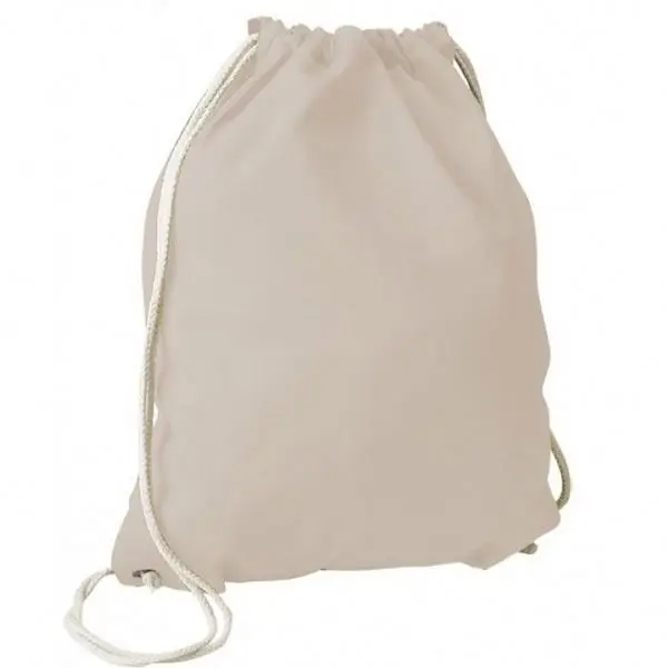 
Eco friendly delicate cotton string shopper cotton fabric drawstring backpack bag 
