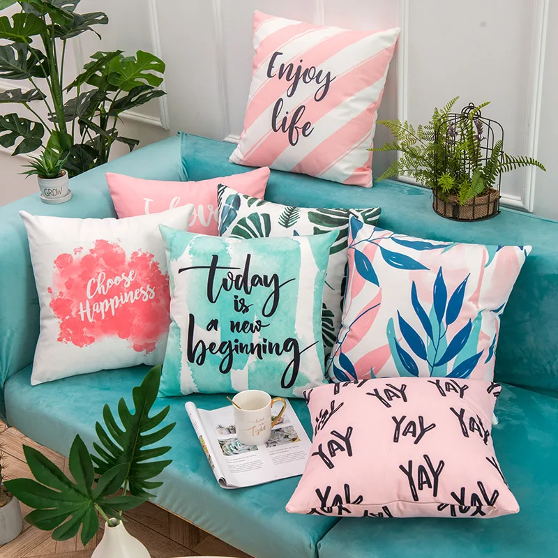 Wholesale custom high quality printed cushion cover throw pillow cover decorative