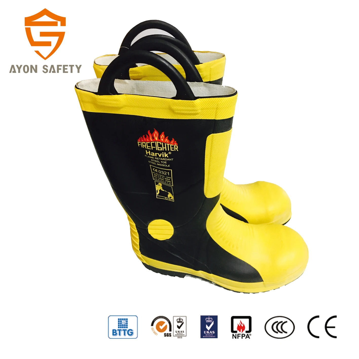 Harvik CE approved firefighting boots- Ayonsafety