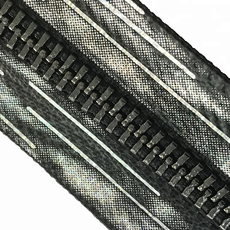 New Design Titanium Alloy 5# Waterproof Metal Zipper Printed Ink Style Tape