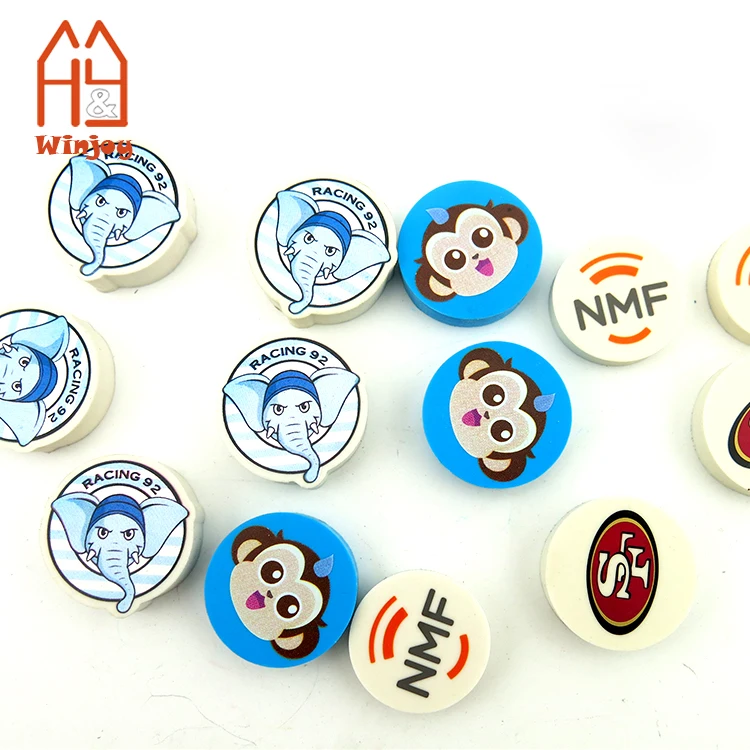 Простые круглые ластики из термопластичной резины для детей