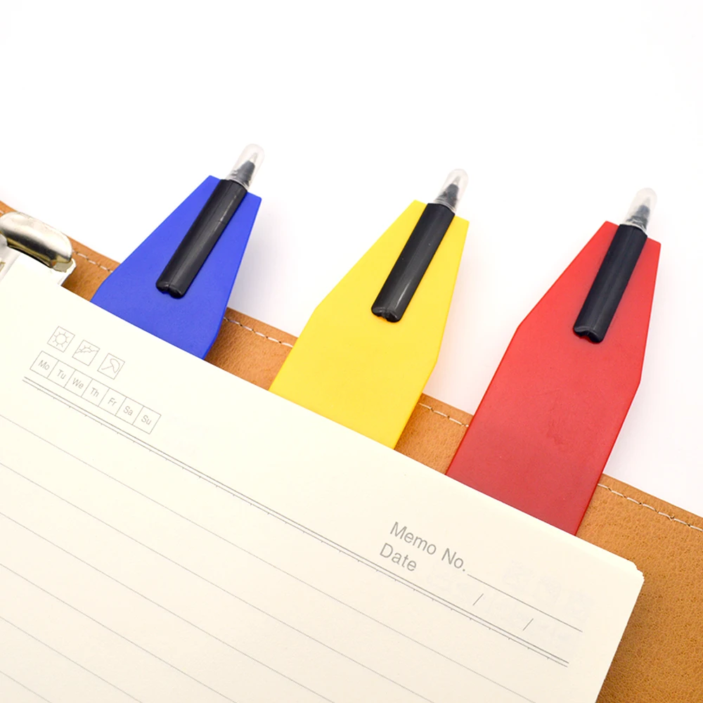 Logo printing Colorful bullet shape flat bookmark ball pen