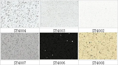 SY4008 Galaxy Beige Crystal Yellow Quartz Stone