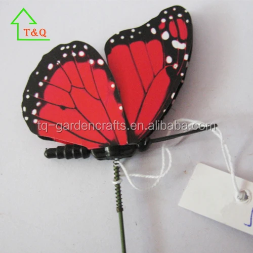 Tiny Miniature Dollhouse Fairy Garden Butterfly Hatpin Plant Stake Stick Accessories