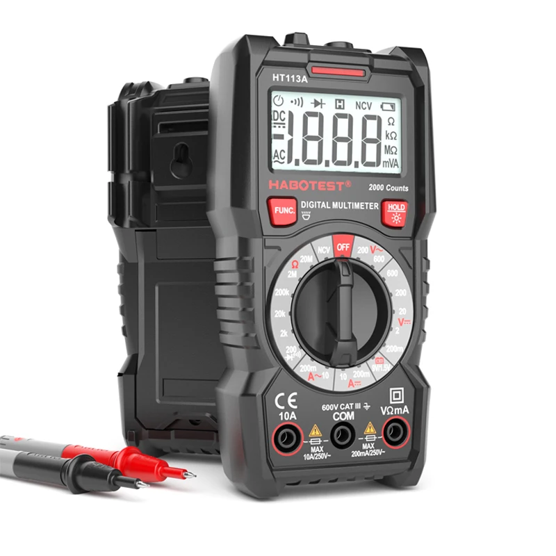 Factory Direct Multimeter 2000 Counts HT113A  600V 10A Voltage Current Resistance Tester