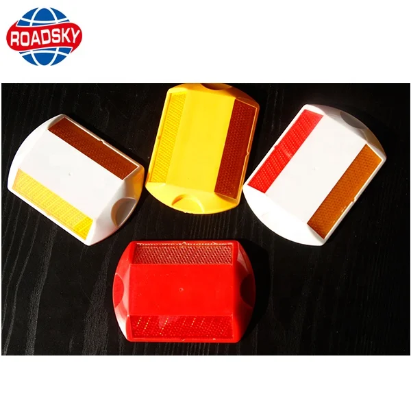 Белые дорожные отражатели кошачий глаз дорожный клей