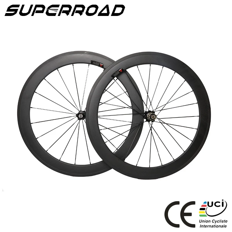 
Roue Carbone Chine 25mm Wide 60mm Carbon Road Wheelset Bicycle Tubeless Wheels 