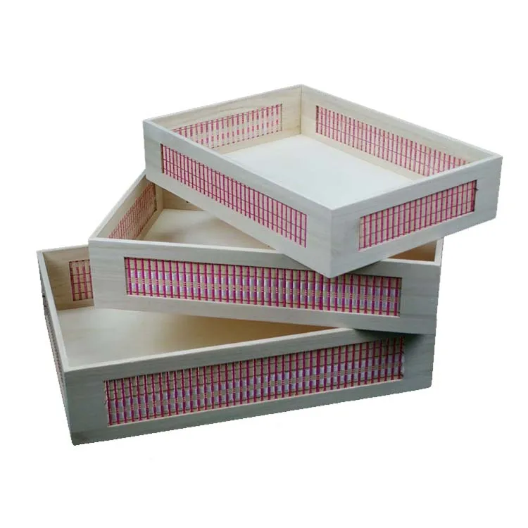 Оптовая продажа недорогой деревянный поднос сервировочный для чая с