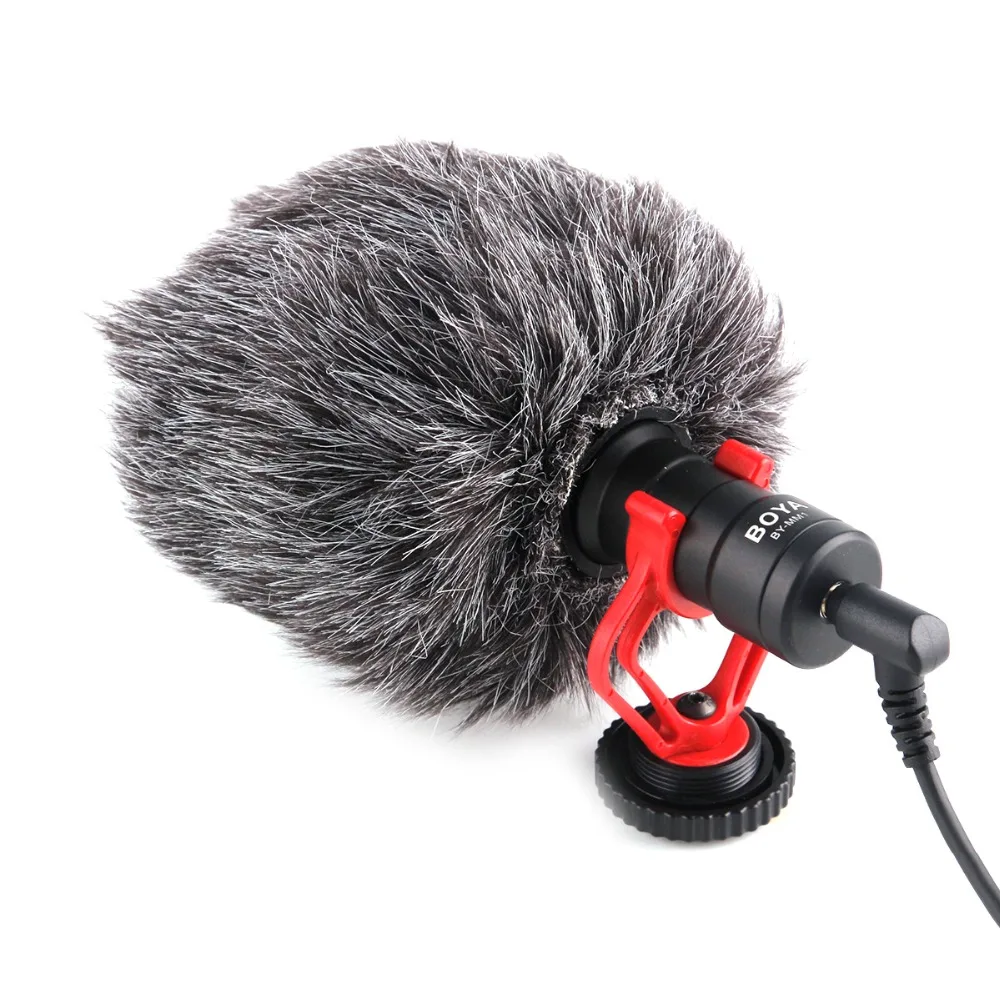 
BY-MM1 Cardioid Microphone 3.5mm Wired Phone Video Microphones For DSLR Camera Camcorders Recording Mic 