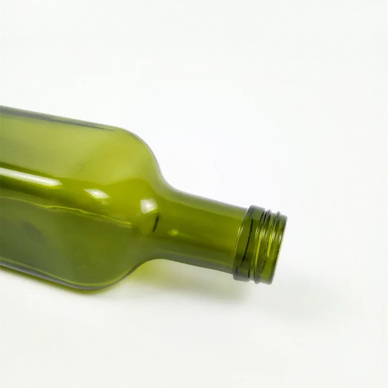 Wholesale 500ml square dark green olive oil glass bottles