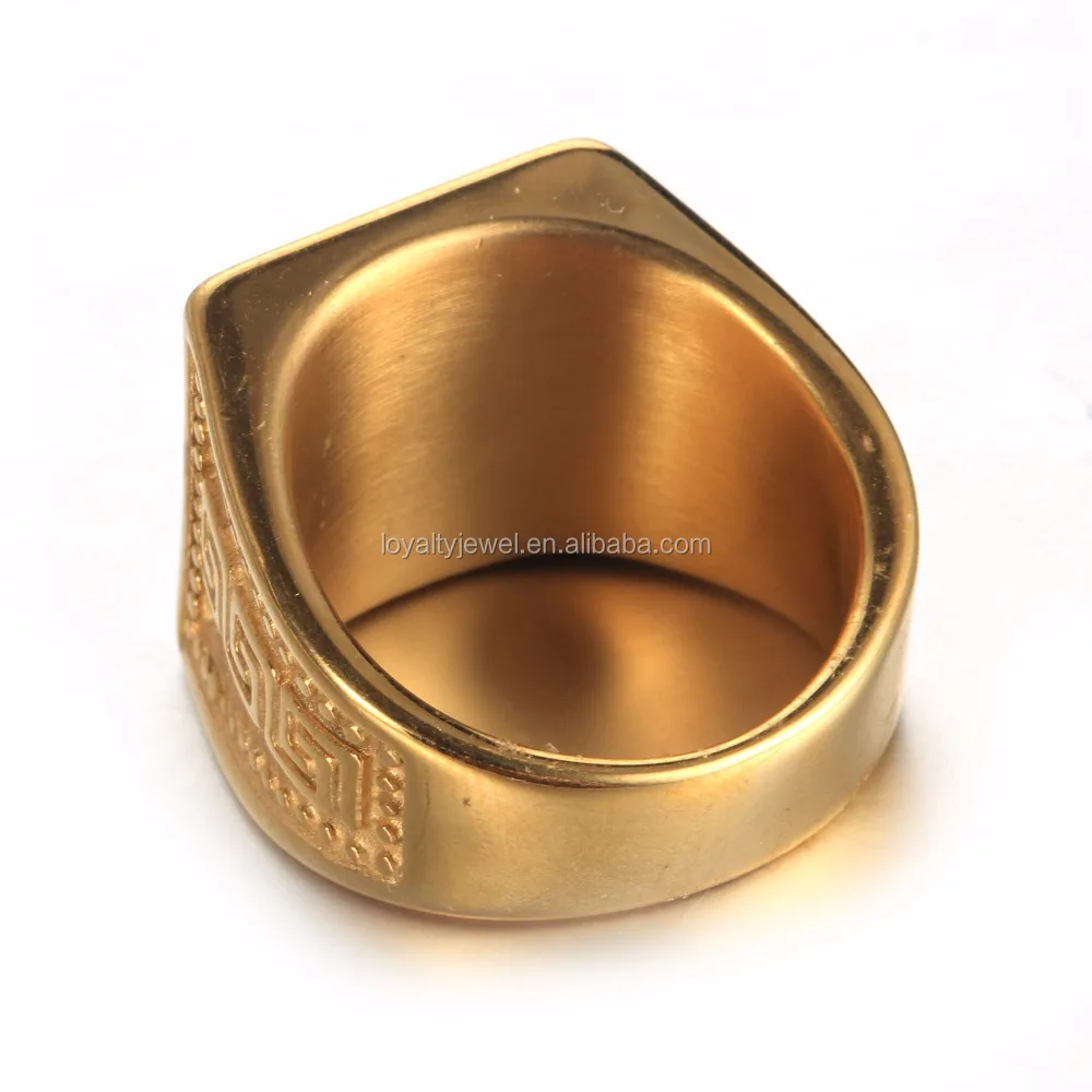 LOYALTY LY2017309 Black Diamond Wedding Ring Luxury Black Stone Men Gold Ring