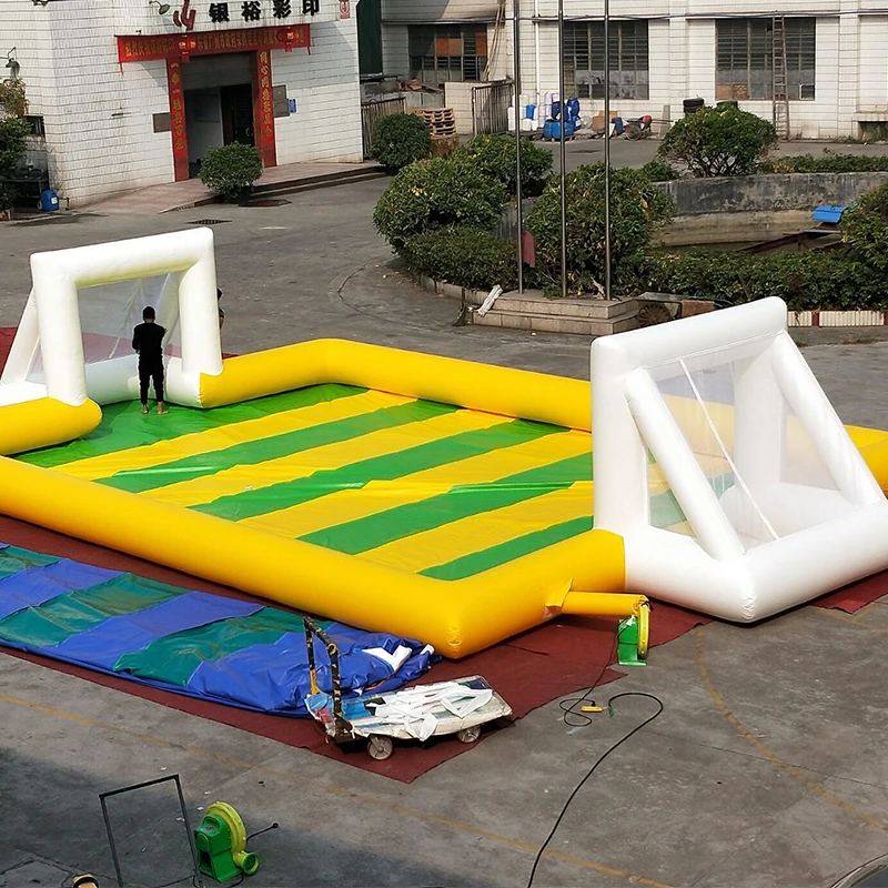 Inflatable Soap Football Field Soccer Stadium With Blowers
