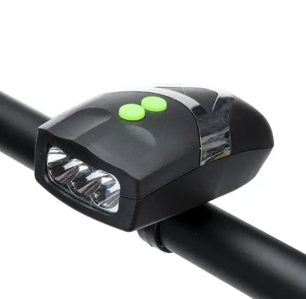 Bell Bike Light Waterproof 3 LED Luz de bicicleta Cycling Headlight Electronic Horn 80 db Cycle front lamp speaker bicycle light