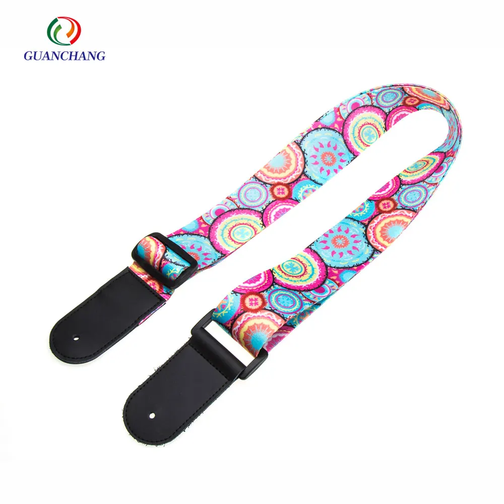  Оптовая продажа индивидуальный ремень из полиэстера для электрогитары гитары оптовая Высокое качество персональная нестандартная полиэстер гитарный