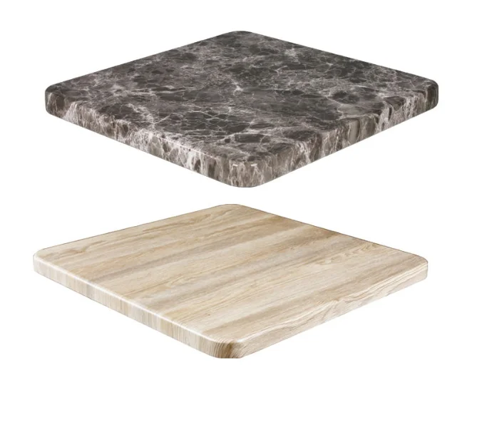 marble top wood restaurant dining table top