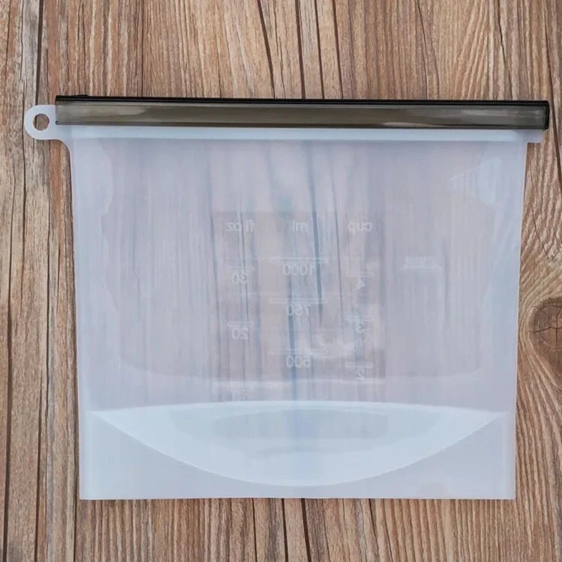 BPA Free Amazon Hot Selling 1000 ML Reusable Silicone Food Storage Bag