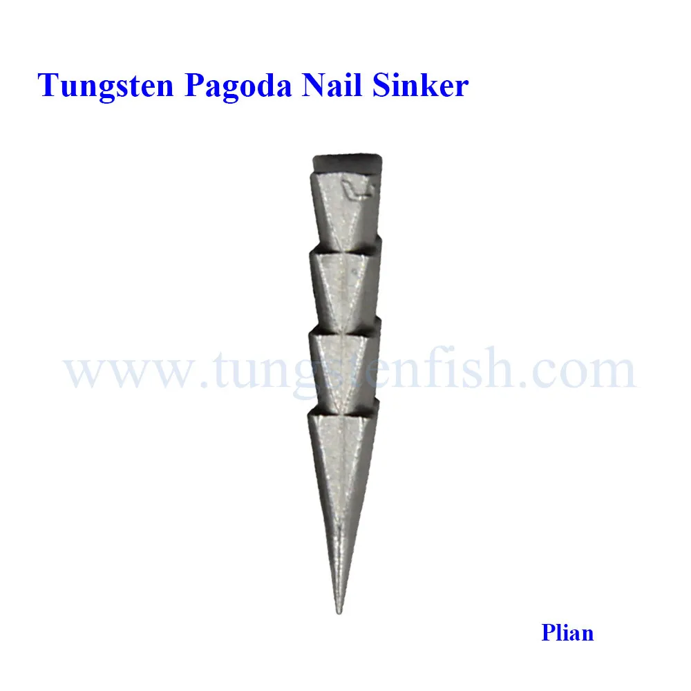 Hot Sale tungsten weights Cheaper sharp Tungsten Pagoda Nail Sinker