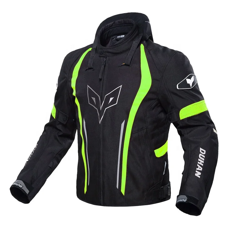 DUHAN Motorcycle Windproof Jackets Waterproof Riding Off Road Racing Sports Jacket Clothing With Neck Protector Guards and Inner