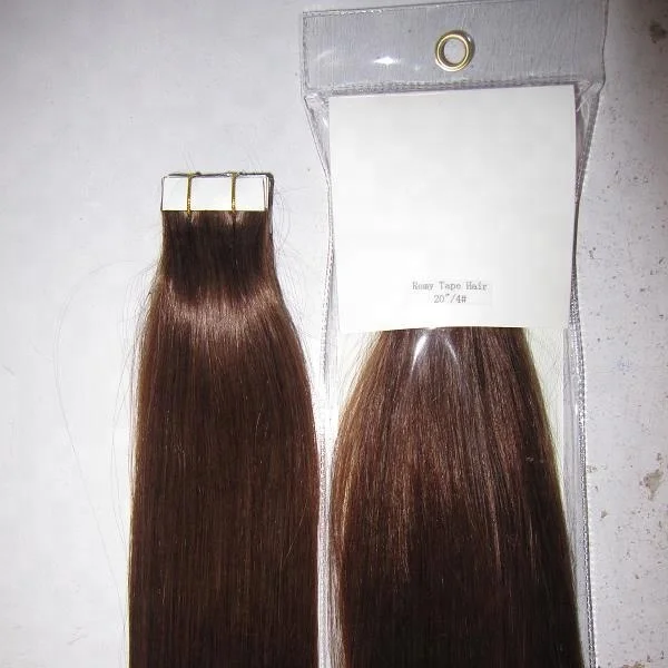 Wholesale human hair extension double drawn 100% remy human natural hair color tape hair extension