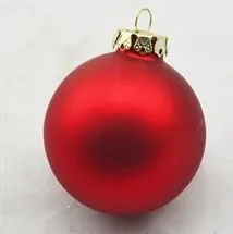 Personalized red color Christmas glass Ball with logo print