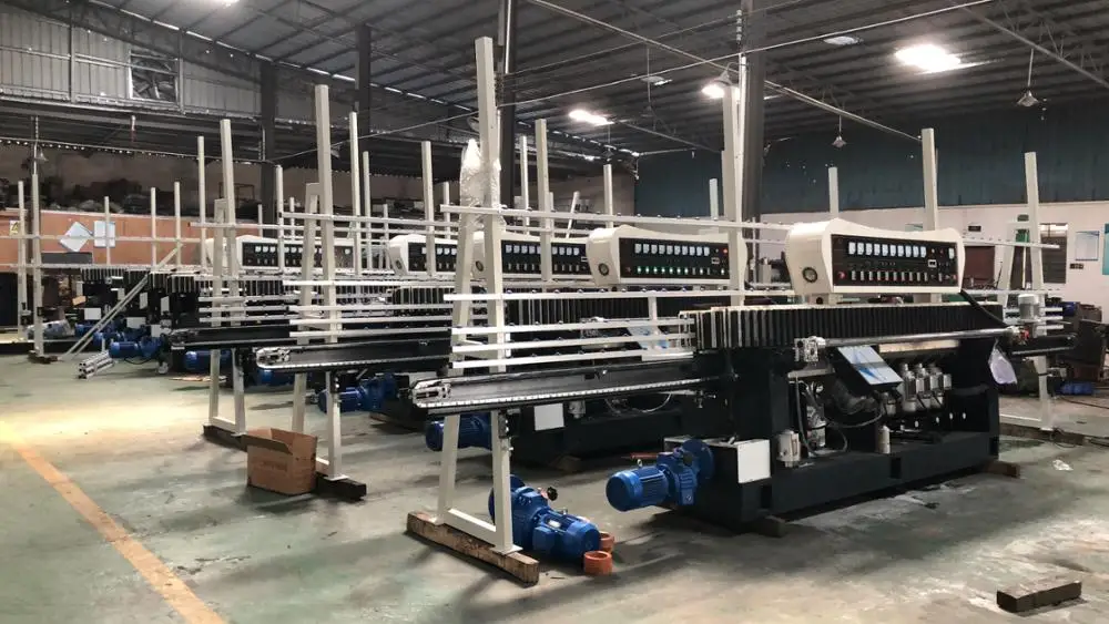 9 motors Glass edging machine with 45 degree  showroom glass door window