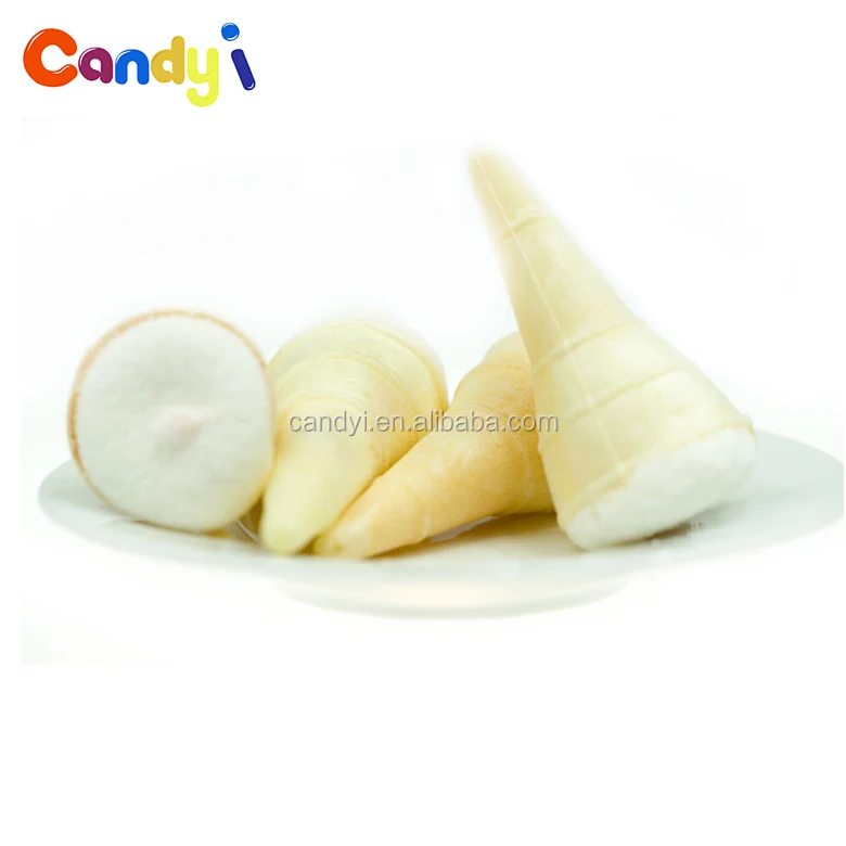 Multi-colored Ice cream shaped fruit jam fillings confectionery marshmallow candy