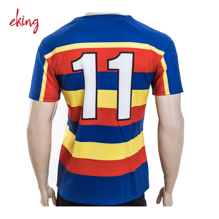 Wholesale Cheap Custom Designs Sublimation Rugby Shirt Team Set Football Plain Poland Spandex Rugby Practice Jersey Uniform