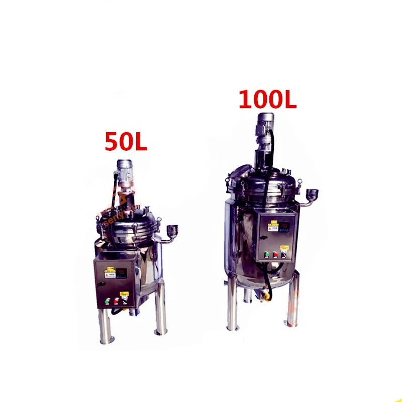 vacuum stainless steel 50 liter reactor, mier reactor with heating/cooling