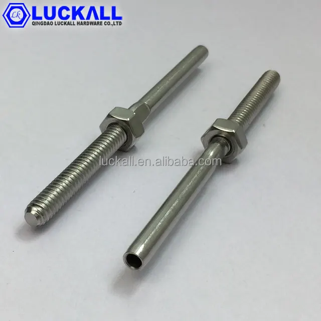 Stainless Steel Swage Stud Thread Terminal, Swage Terminal, Wire Rope Swaging Fitting