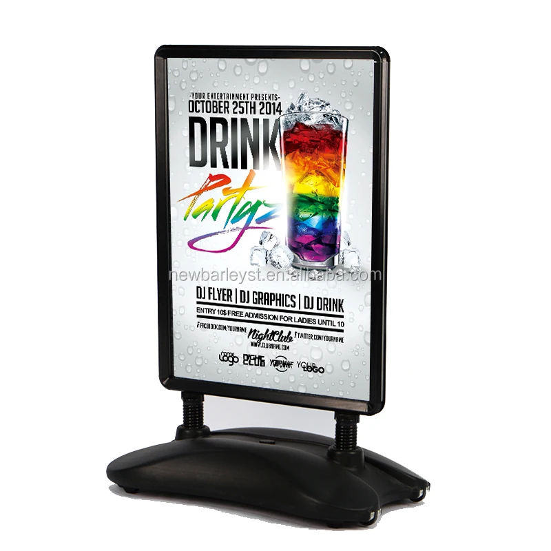 A1 Water-base stand  Pavement Sign  stand  Snap Frame double  side  Display Stand