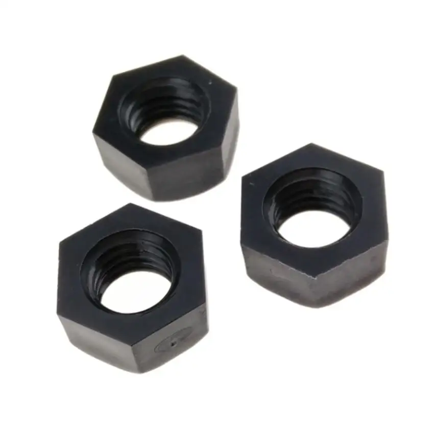 Стандартные черные пластиковые нейлоновые гайки M5 Шестигранная для винтов