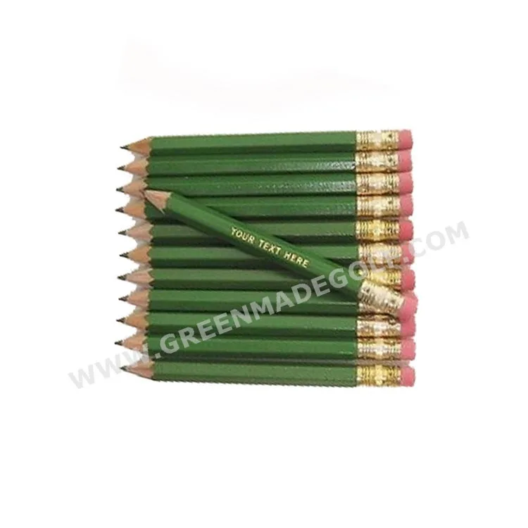 144 Green Half short mini golf score pencil Golf Hexagonal #2 Pencils