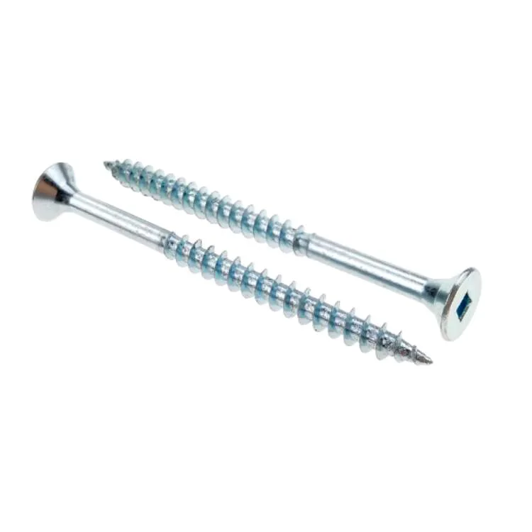 Square Drive Robertson Wood Screws Flat Head Steel Fastener Galvanized Twinfast Threads Screws 4.8 X 50