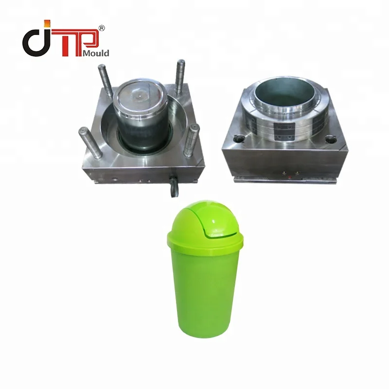 Newest Design Household Items  Plastic Injection Dustbin Mould  Outdoor Bins Mould Trash Can Mold