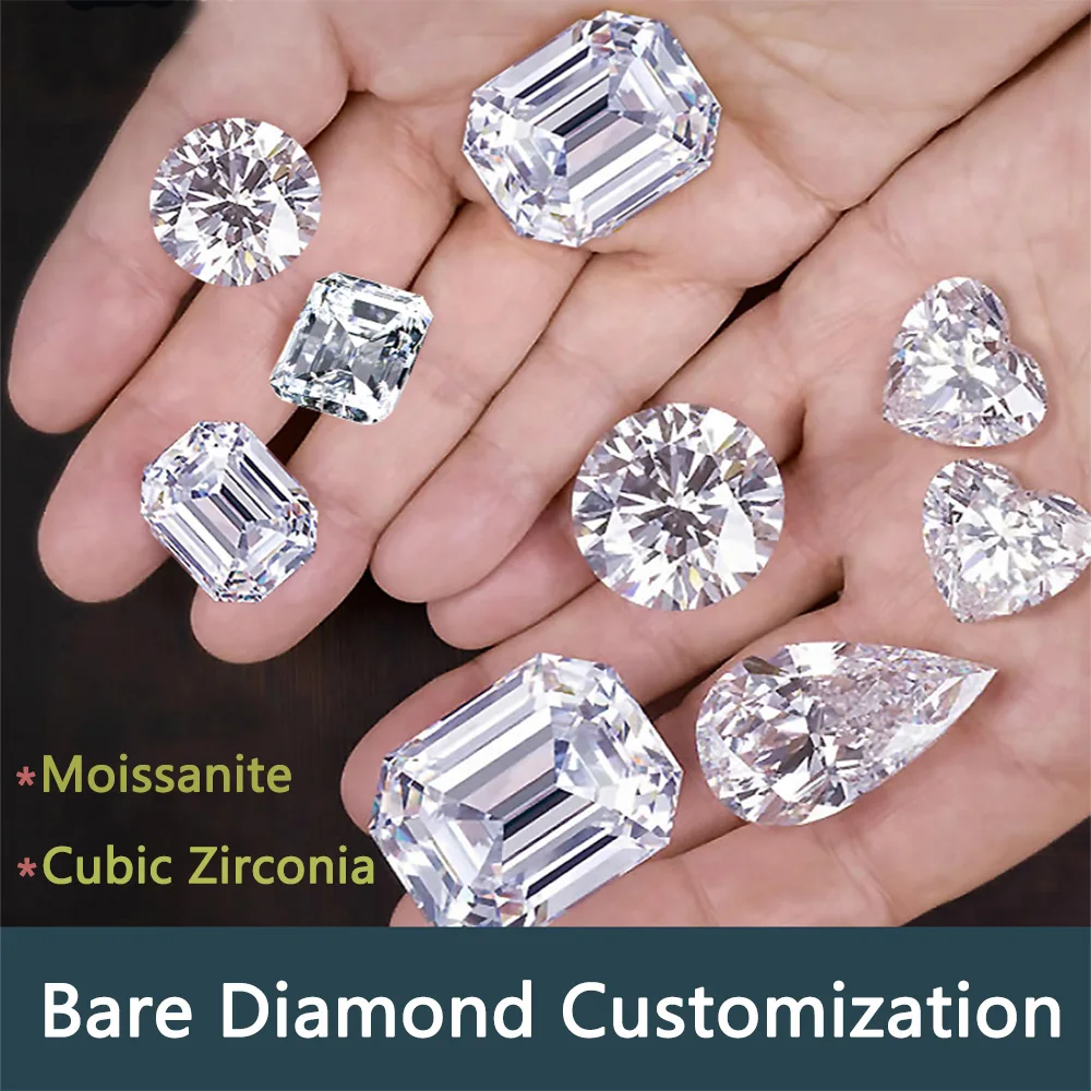 New Design 925 Sterling Sliver/Brass Couple Rings Sets with White CZ Jewelry for Women Gifts Size 6-9#