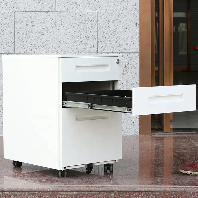 Commercial metal office furniture 3 drawer steel pedestal mobile movable filing storage cabinet kabinet