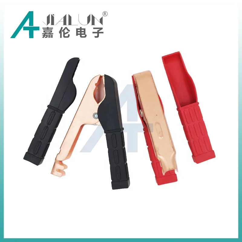 JIALUN Insulators Installed Alligator Clip For Test Large Cooper Battery Clamp Clips