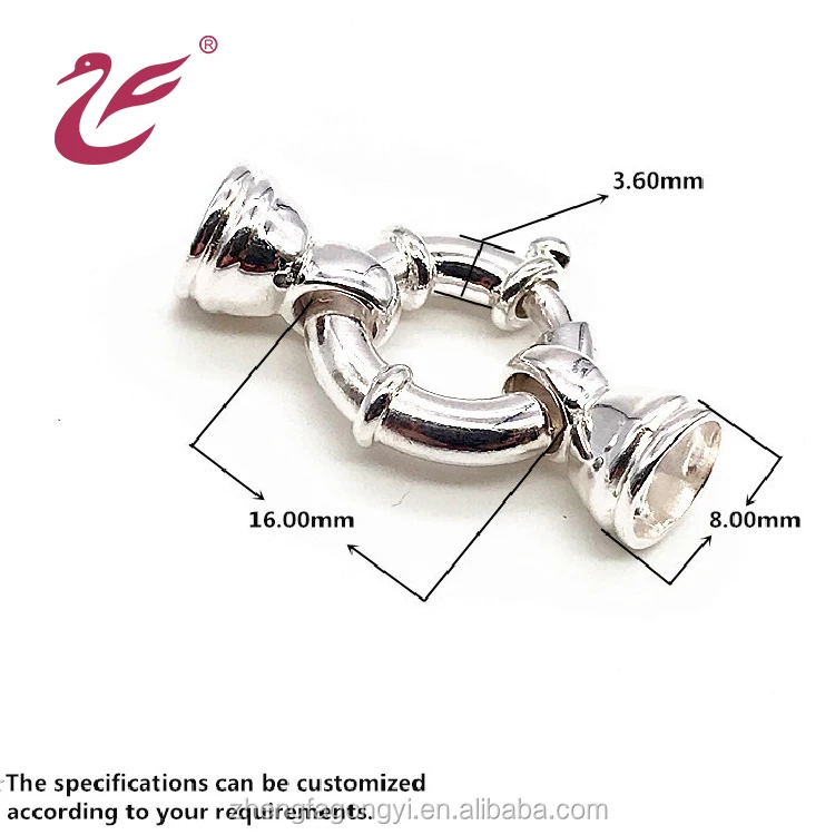 Best selling 925 Sterling silver Hook Clasp Necklace DIY Jewelry connector Lobster Spring Clasps for bracelet making