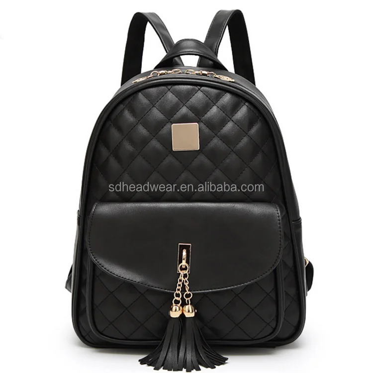 Women Leather Bags PU Leather Shoulder Bags Lady quilted leather backpack