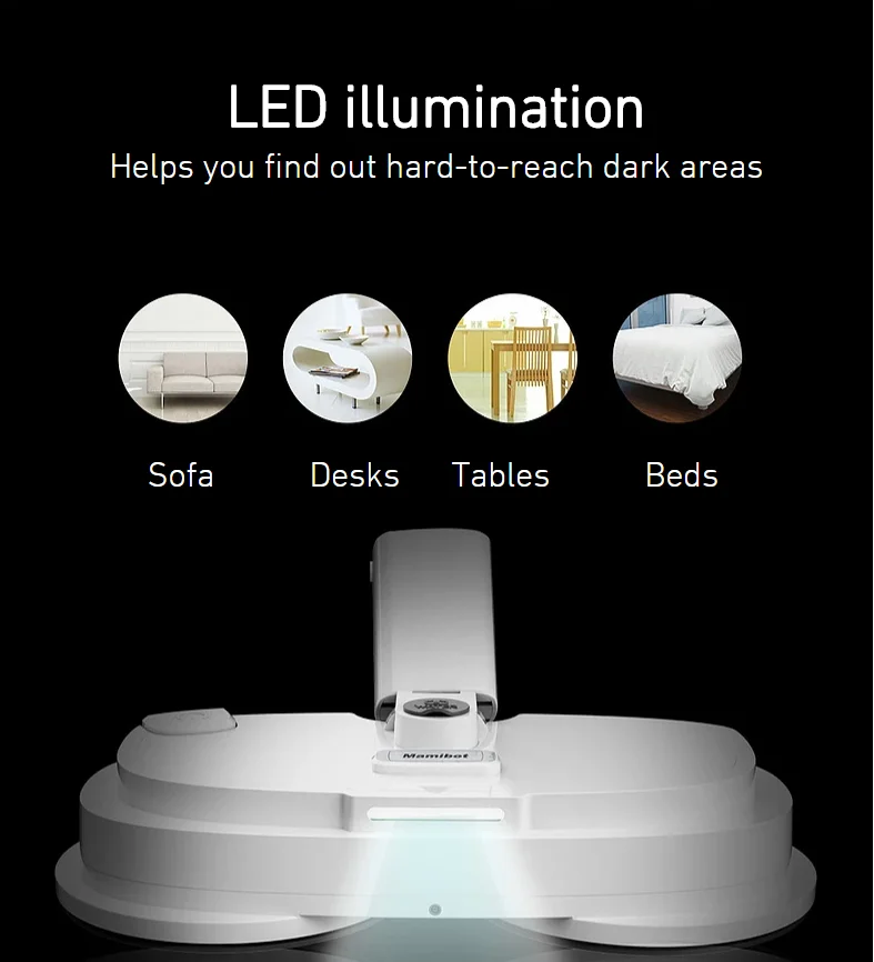 2022 New Innovative Design Mamibot Cordless Floor Cleaner Mop, Hard Floor Electric Wireless Mop Wholesale Black White OEM 330ml