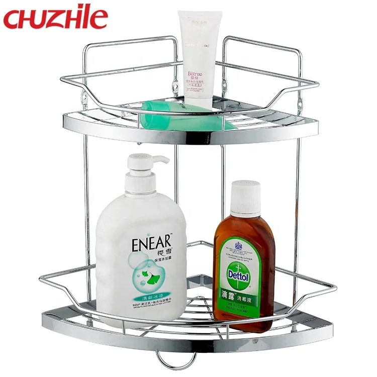 Fashionable Corner Shower Caddy, Stainless Steel Bathroom Shelf, Bathroom Rack