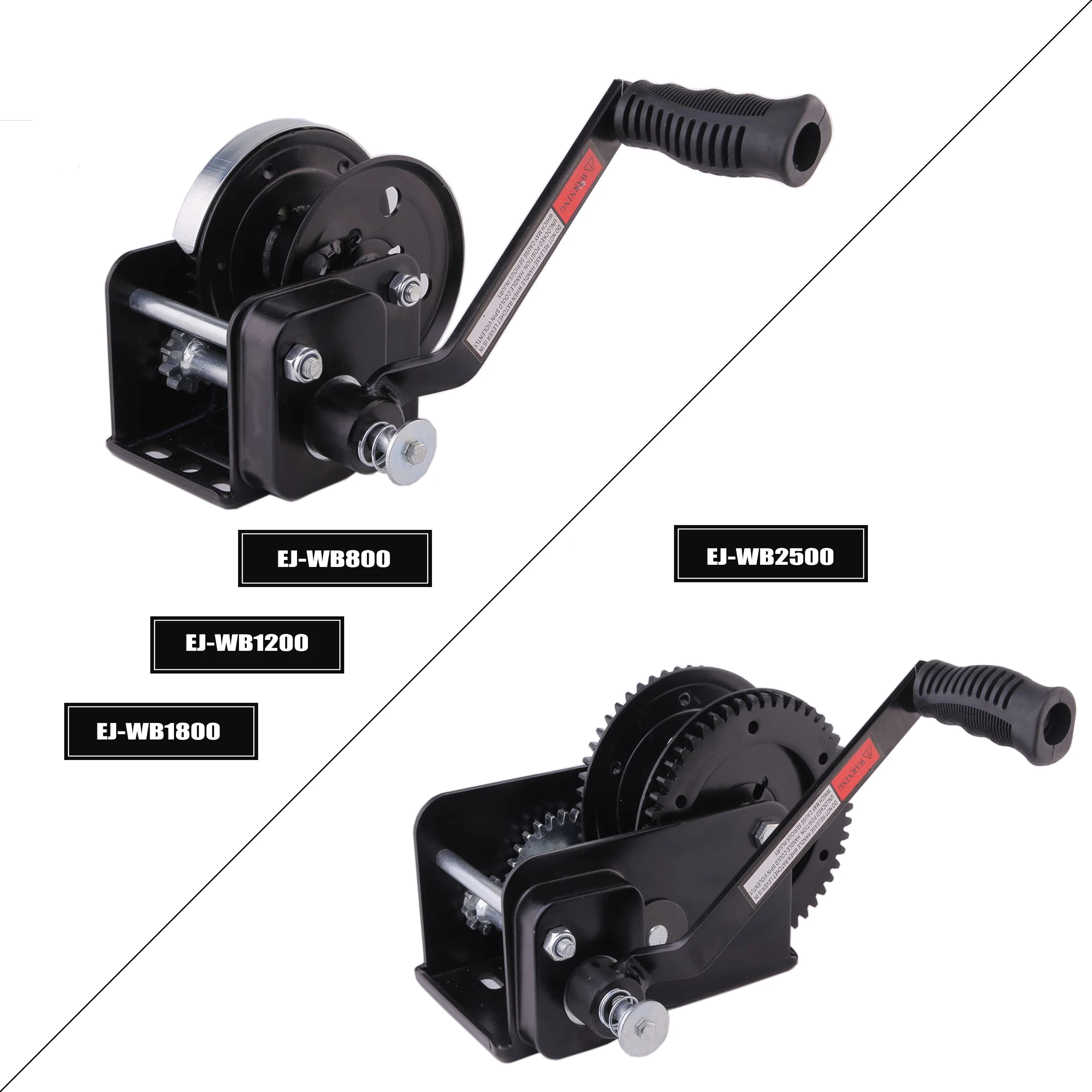 XINQI 2021 New Design 800LBS Hand Winch With Automatic Brake Drum  For Sale