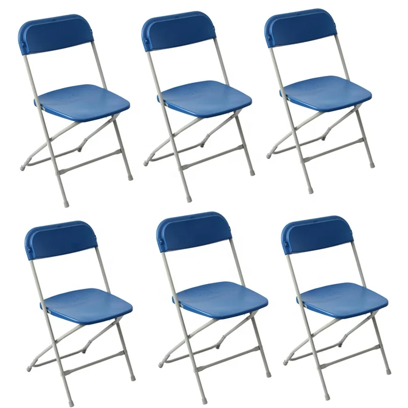 6 шт в комплекте из черного пластика Офис складной стул товарного качества стекируемые события на открытом воздухе стулья свадебного банкета