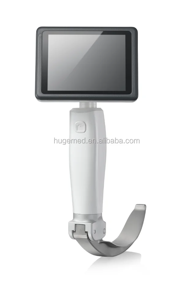 
316 medical stainless steal reusable blade Anesthesia video laryngoscope with 3.5'Color LCD led light 360 degree rotatable USB 