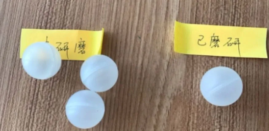 lapping and grinding for steel ball valve weld plastic ball used for roll-on bottles