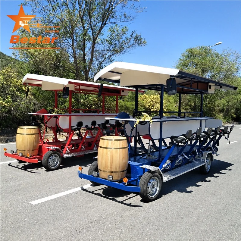 
Четырехколесный велосипед-Тандем с навесом для нового парка развлечений 