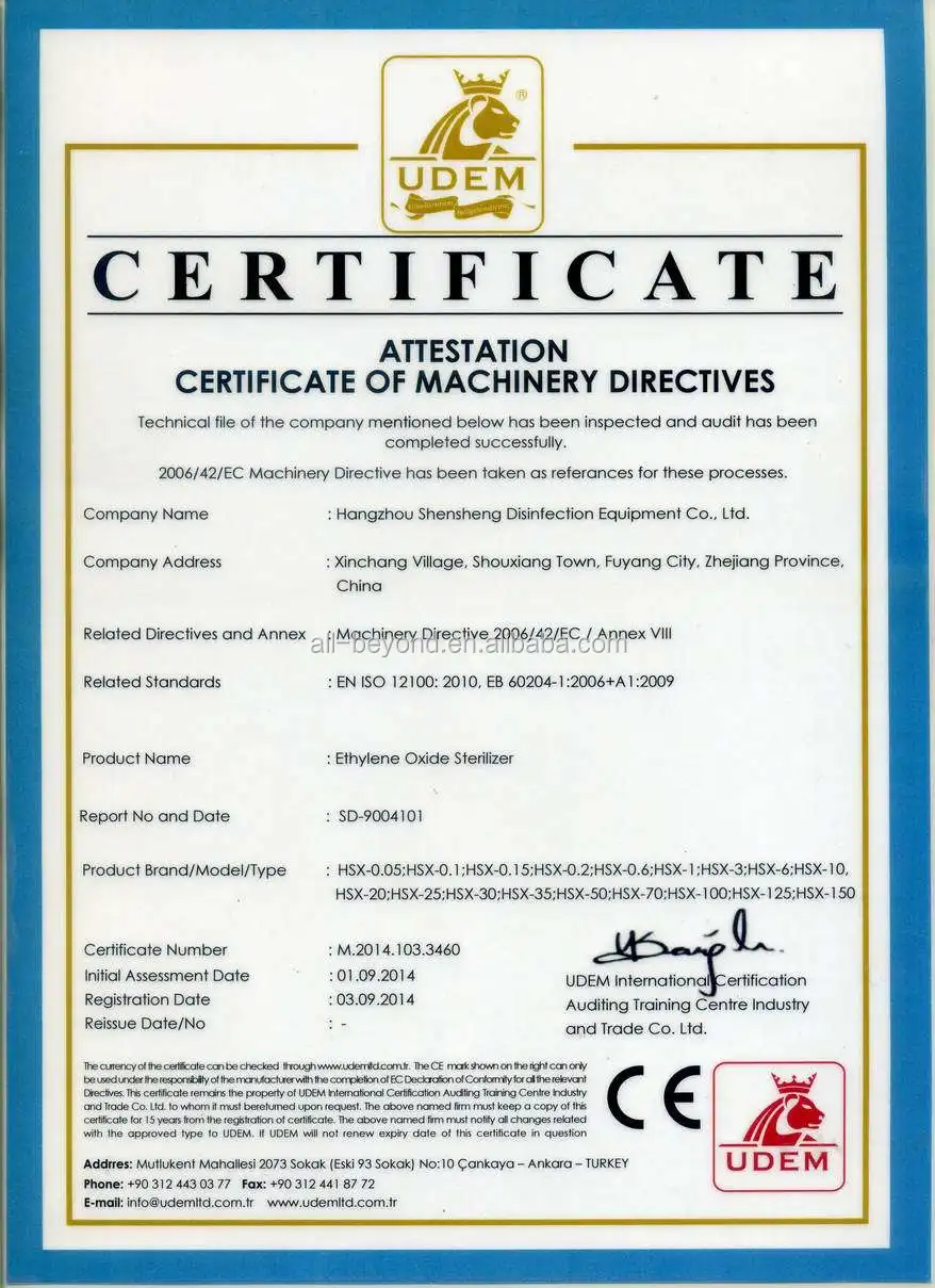 CE 25m3 EO gas disinfection chamber ethylene oxide sterilization equipment