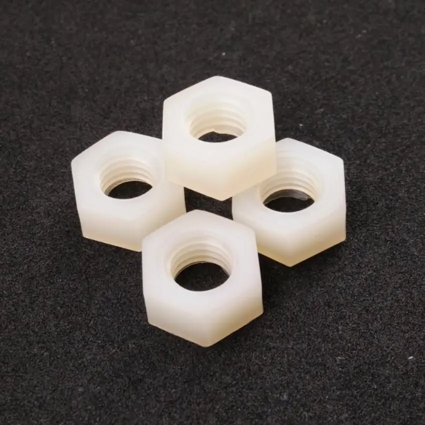 M6 Plastic Nylon Hex Nuts Standard PA 66 Fastener
