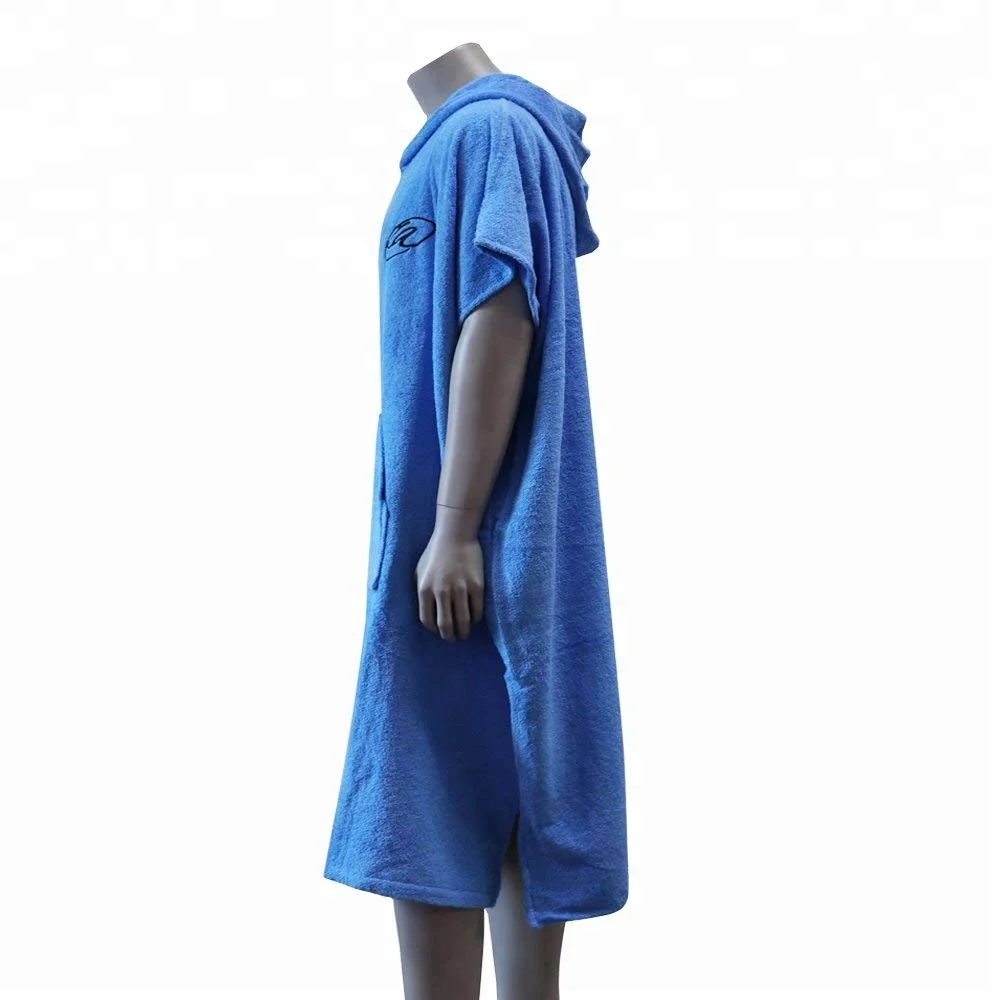 100% cotton changing custom adult hooded surf poncho beach towel for adults