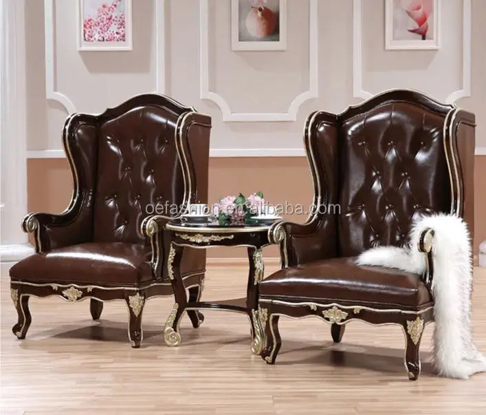 OE-FASHION new classic wood carved baroque throne style armchair